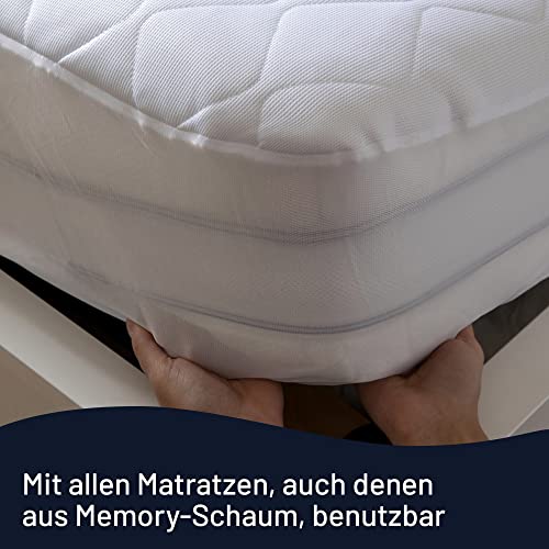 Imetec Scaldasonno Adapto, Maxi-Spann-Wärmeunterbett für Einzelbett, 195x90 cm, geringer Stromverbrauch, schnelle Erwärmung, indiv. Temperatur, hypoallergenes gestepptes Gewebe, Steuerung mit 6 Temp.
