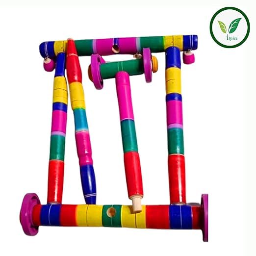 Image of Iagri Multicolour Wooden Walker and Traditional Wooden Toys
