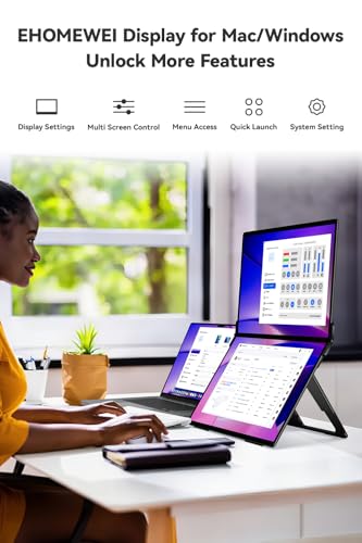 Image of EHOMEWEI X1 Air, 14.2 Inch 2.8K IPS Display, 90Hz Dual-Screen, 400 Nit Brightness, 100% sRGB (Dual-Screen 14.2 inch No-Touch, 14.2 inch)