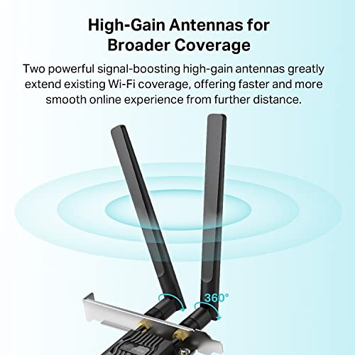 TP-Link WiFi 6 PCIe WiFi Card for Desktop PC- AX1800 Dual Band Network Card - image 3