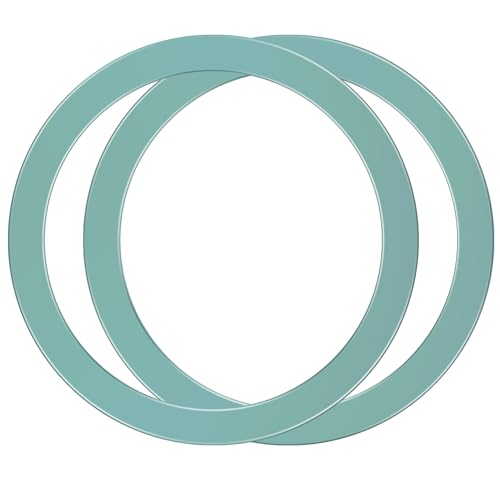 TACOMEGE 2Pcs Metal Ring Sticker for Pop Socket Magnetic Grip, Magnetic Adapter Adhesive for iPhone, Magsafe Wireless Charger (Green)