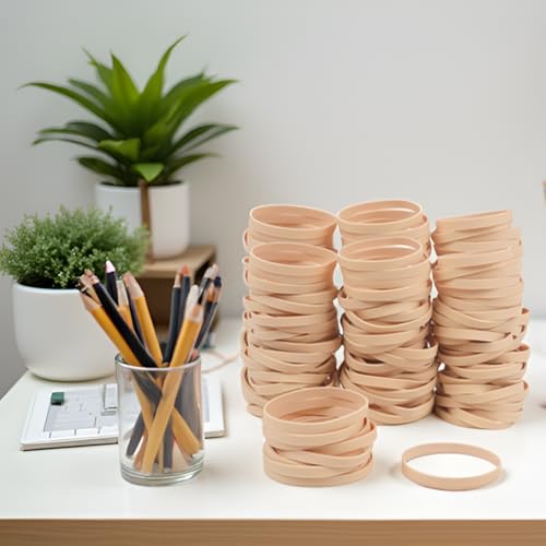 Rubber Bands 110Pcs Beige Strong Size #64 Office File Folder For School Home Office Supplies image 1