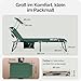 Casaria® Sonnenliege Klappbar Wetterfest Gartenliege Mit Dach Aluminium Seitentasche Tragegriff 150kg Belastbar Pool Liegestuhl Leicht Faltbar Grün