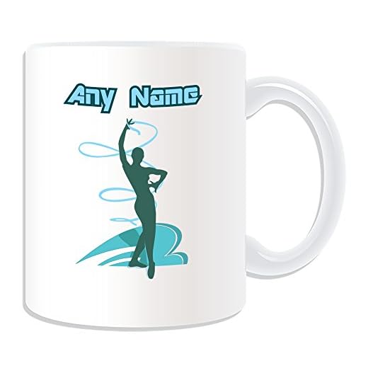 Personalizado – gimnasia rítmica taza (deporte esquema del tema de diseño, color blanco) – cualquier nombre/mensaje en su única taza – cinta