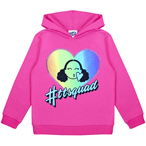 Popgear Hearts By Tiana TT Squad Pullover Hoodie, Girls, 3-12 Years, Pink, Official Merchandise