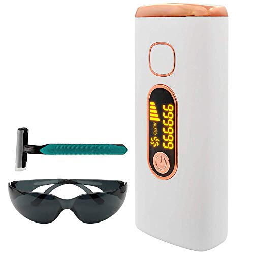 Hair Removal For Women and Men - UUPAS Painless Permanent Hair Removal Device Upgrade 999,999 Flashes - Home Use Professional Hair Remover on Facial, Body, Bikini Line, Legs, Arms, Armpits (Gold)