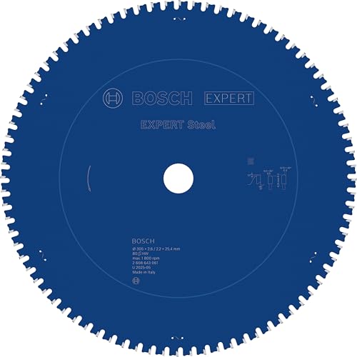 Bosch Accessories Bosch Professional 1x Kreissägeblatt Expert for Steel (für Stahl, Sägeblatt Ø 305 x 25,4 x 2,6 mm, 80 Zähne, Zubehör Kreissäge)