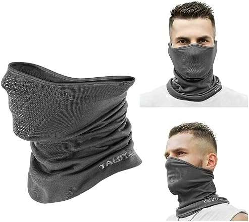 YALUYALU Men's Women's Neck Gaiter/Half Balaclava, Windproof Face Mask, Face Protection + Sun Protection