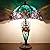 WERFACTORY Tiffany Style Table Lamp Green Stained Glass Liaison Mother-Daughter Vase Lamp 16X16X24 Inches Desk Reading Light Decor Bedroom Living Room Home Office S160G Series