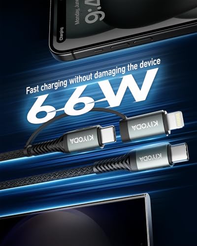 Cable USB C a Lightning en espiral para evitar enredos de carga en iPhone 3