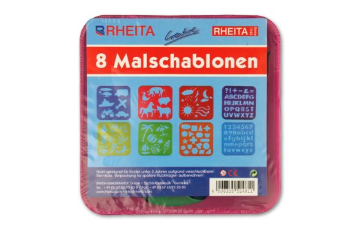 Rheita - Set sagome per disegnare, 15 x 15 cm, 8
