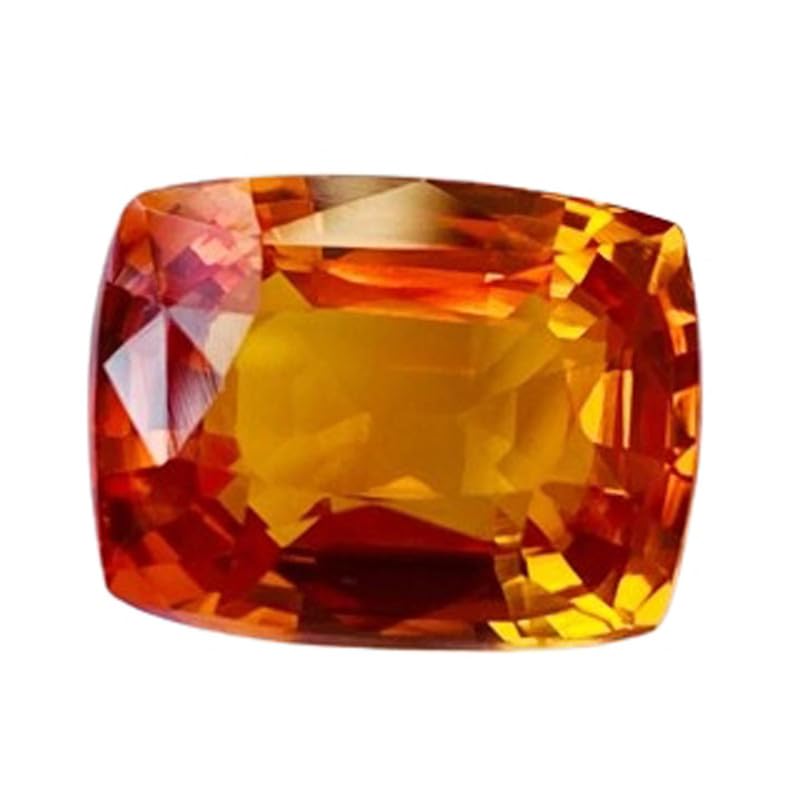 Saphir orange naturel coussin 13x10mm pour création de bague