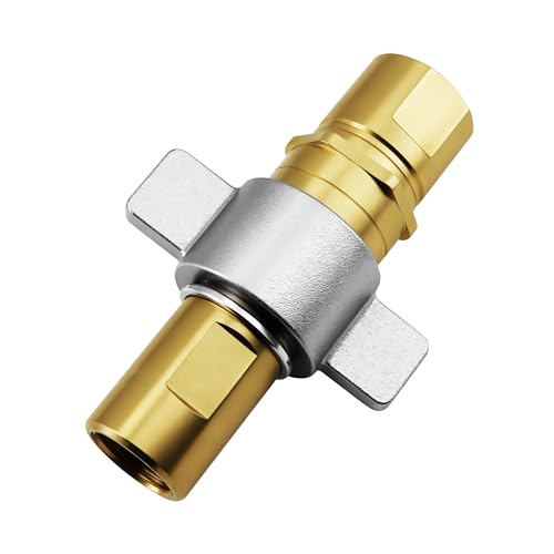 Image of 1 inch NPT Wet-Line Wing Nut Hydraulic Quick Disconnect Coupler /Coupling Set, Heavy-Duty Brass for Industrial Hydraulic Systems
