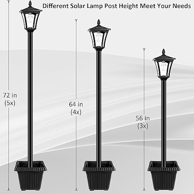 72 Solar Outdoor Light Solar Post Lamp Ligts Garden Lights