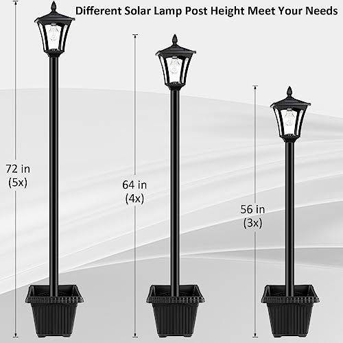 Derynome Solar Post Lamp Light for Garden Decor