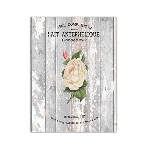 Panneau en bois fleurs de Paris vintage pour créer un salon style bistrot