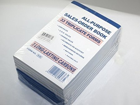 July's Best 10 Pack Sales Order Forms 3.5 X 5.5 Carbonless Duplicate Receipt Books