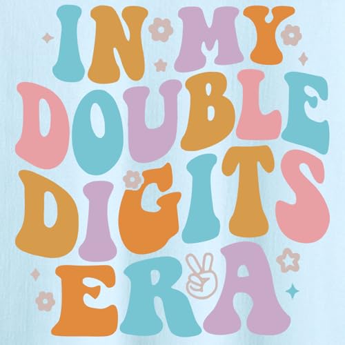 Image of Pairxily in My Double Digits Era Shirt for Girls 10th Cute 10 Year Old Girl Happy Birthday Shirts Gifts Short Sleeve Tops