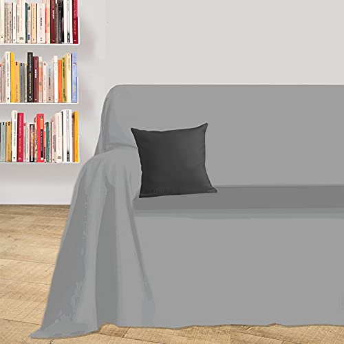 Byour3 - Sofabezug 2 3 4 Sitzer Leichte 100% Reine Baumwolle Sofa Cover Schutzhülle Sofaüberwurf L U Form Ecksofa Sofa Couch Abdeckung Alles Couchbezug Abwaschbar (Grau Stahl, 3-Sitzer) Cover