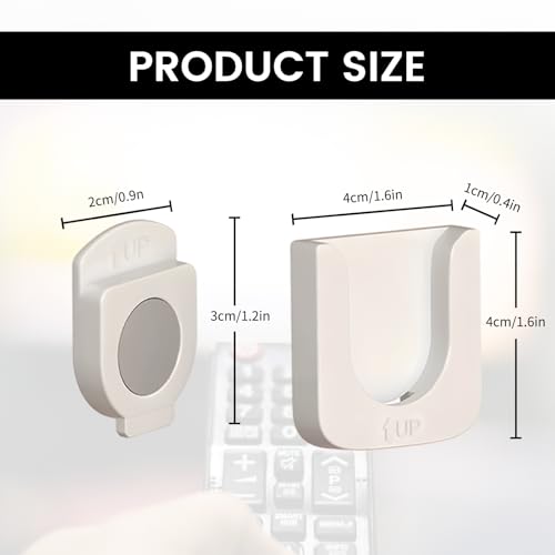 Generisch 4 Stück Fernbedienung Halterung Magnethalter – Starke Magnethalterung für Fernbedienungen, Kein Bohren, Wandorganizer für Zuhause, Schule & Büro