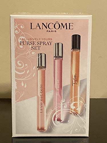 Lancome Purse Spray Set La Vie Est Belle, Tresor, Miracle 0.34 oz 10 ml Eau De Parfum Women