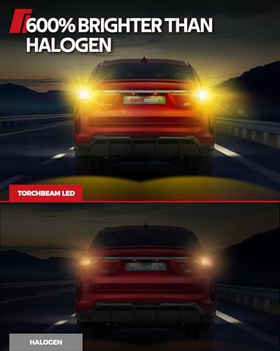 Image of Torchbeam LED Turn Signal Bulbs, Upgraded 3157 LED Bulb Amber Yellow with External Resistor, 600% Brighter 3156 3056 3057 4157 3457 4157 with HD Projector for Blinker Side Marker Parking Lights,2PCs