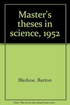 Unknown Binding Master's theses in science, 1952 Book