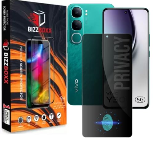 Image of Compatible With Vivo Y200E | Y300 5G Privacy Screen Protector - Anti-Spy Tempered Glass, Fingerprint May Not Work, Privacy in Public Spaces, 6.67 Inch - Pack of 1