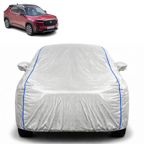 Image of Waterproof Car Cover for Honda Elevate | All Weather Protection | UV Resistant & Dustproof | Soft Cotton Lining to Prevent Scratches | Triple Stitched with Mirror Pockets & Elastic Hem