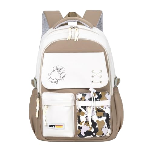 34 Litre Korean Style School Bag Water-Resistant Laptop & Travel Backpack - Unisex Large 19 Inches Multipurpose Student Backpack for Boys & Girls, Men & Women; Black