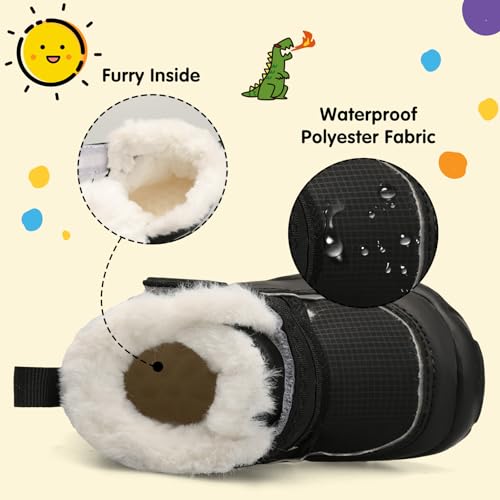Centipede Demon Toddler Boots Boys Girls Winter Boots Waterproof Fleece Kids Snow Boots Faux Fur Booties Warm Walking Shoes for Indoor Outdoor2