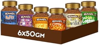 Beanies Classic Starter Pack, Signature Flavoured Instant Coffee Combo, 6 x 50g 300g - Sugar Free Low Calorie Coffee, Vegan Friendly, Freeze Dried, Premium Taste, Easy to Brew
