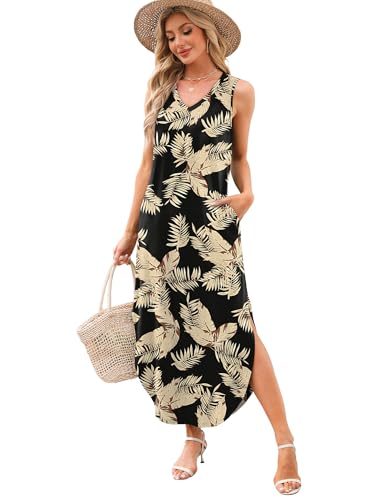 Image of Sampeel Summer Dresses Maxi Dress Vacation Beach Sundresses 2025 with Pockets