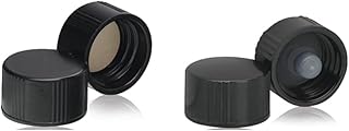 Wheaton W239298 Black Phenolic Screw Cap with 14B White Rubber Liner, 20-400 Size (Pack of 144)