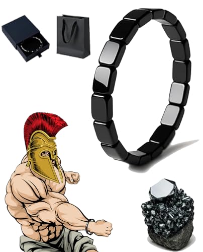 Izbdcy Hematite Bracelet, 2025 New Hematite Bracelet Men - Natural Way to Reclaim Your Masculine Edge, Legendary Hematitefor Men - Inspired by Roman Generals & Viking Warriors (1Pcs)
