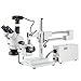 Produktbild amscope 7 x 114 x simul-focal Stereo Zoom Mikroskop auf Boom Ständer mit Faser Ring Licht und 3 MP USB3 Kamera