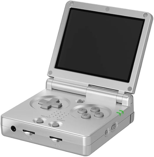 RG35XXSP Flip Portable Handheld Game Console 3.5inches IPS Screen Clamshell Retro Game Player, Linux System Include 64GB TF Card 3300mAh Rechargable Battery(Silver)