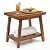 ENKEZI Small Acacia 16 Inches Outdoor Side Table, 2-Tier Sturdy Patio, End Table Weather Resistant, Strong Stability Side Table for Patio, Pool, Porch, Teak Finish (Small)