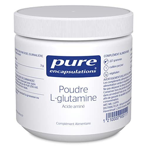 Pure Encapsulations - Poudre L-Glutamine - Acide Aminé - Supplément Hypoallergique & Végan sans Aucun Additifs - 227 g Cover