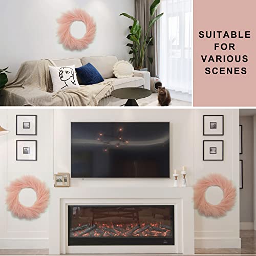 Beigeok Faux Boho Pampas Wreath,26" Artificial Pampas Grass Wreath For Front Door,Wall Wreaths For Christmas Decor, Farmhouse Wreath Decoration (Pink) #TOP5