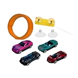 DeeRace フレキシブル レースカー ランプ トラック 子供用 おもちゃ 軽量 ポータブル 多機能 ロールアップ フレックス トラック 15フィート 男の子向けギフト