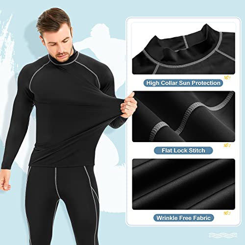 Mens Long Sleeve Rash Guard UPF 50+ Sun Shirts Outdoor Fishing Hiking Swimming Running Tops for Men3