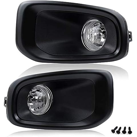 RP Remarkable Power, Fit for 2015-2018 Jeep Renegade Clear Fog Light Bumper Lamps with H 8 12V 35W Bulbs Left and Right pair FL7168 Cover