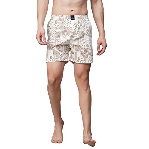 Image of Urban Scottish Ultra-Comfortable Men's Boxer Pants (Pack of 2), 100% Cotton With Stylish Print, Soft & Stretchy Elastic Waist Band, Dynamic Movement & Hardwearing Stitching, Breathable Gentle Snug Fit