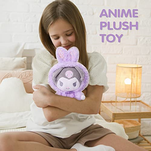Aolsinop 10" Kuromi Plush Doll - Kawaii Soft Stuffed Animal Pillow & Toy Gift For Children #TOP4