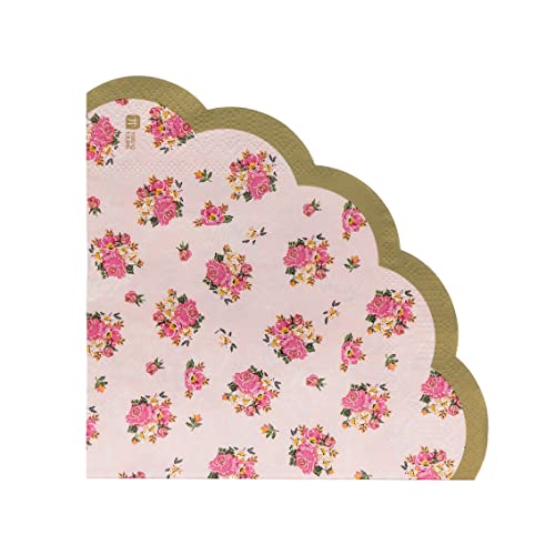 Talking Tables Pack of 20 (33cm) Floral Napkins for Afternoon Tea | Birthday Party | Baby Shower | Wedding and Anniversary, Truly Scrumptious Range