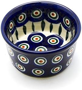 Polish Pottery Ramekin - Peacock