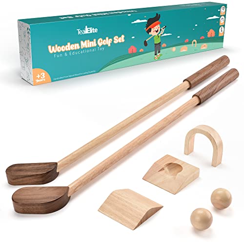 Kids Mini Golf Wooden Indoor and Outdoor Golf Set