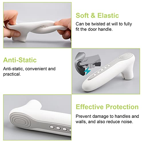 UFURMATE Türgriff-Abdeckungen, 2 Stück, Silikon-Türgriff-Handschuh-Abdeckungen, antistatischer Sicherheits-Türknaufschutz für flache, quadratische Türdrücker