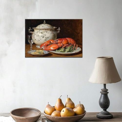Tableau de cuisine homard décoration murale restaurant